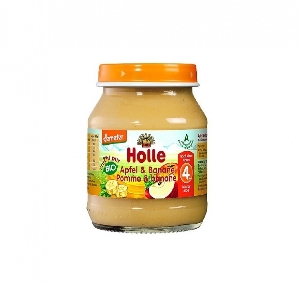 Piure de mere si banane bio 125g Holle,