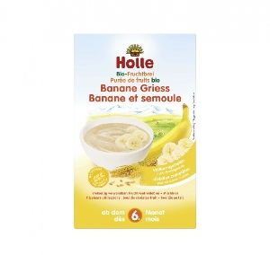 Piure din Banane si Gris 250g Holle,