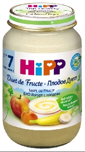 Piure Fruit Duet - iaurt cu fructe 160g HiPP,