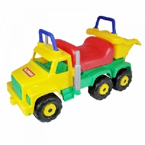 Ride-on camion Supergigant Polesie, Verde cu Rosu