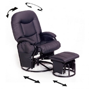 Fotoliu Balansoar Metal Glider Recline Hauck, Black