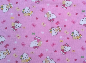 Plapumioara din finet 70 x 100 cm Deseda, Roz cu Hello Kitty