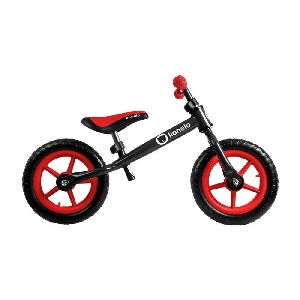 Bicicleta fara pedale Fin Plus Lionelo, Black/ Red