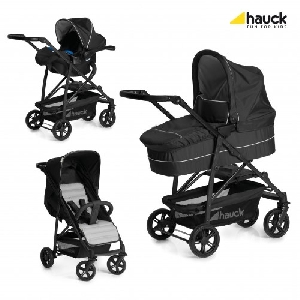 Carucior Rapid 4 Plus Trio Set Hauck, Caviar/Silver