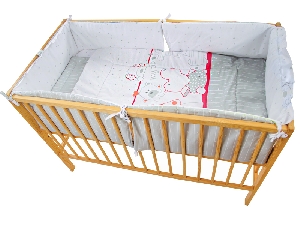 Lenjerie MyKids My Zoo Rosu 4+1 Piese 120x60 cm