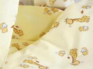 Lenjerie MyKids Mini Giraffe Crem 4+1 Piese 140x70