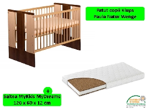 Patut Klups Paula Natur Wenge + Saltea 12 MyKids MyDreams