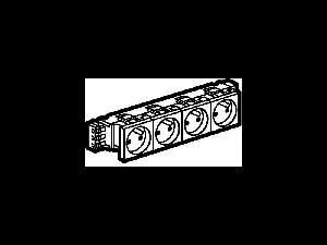 PRIZA STANDARD FARA SUPORT PT JGHEABURI COMPARTIMENTABILE 4X2P - LEGRAND