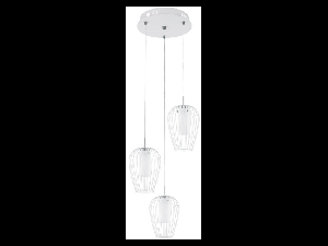 Lampa suspendata VENCINO,3x6w,alb,LED,rotunda