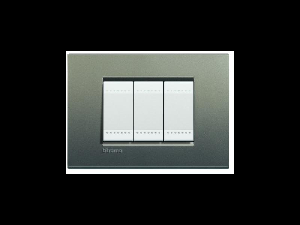 PLACA ORNAMENTALA, 3 MODULE, GRI, LIVING LIGHT, BTICINO