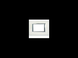 PLACA ORNAMENT 3 MODULE white limoges  BTICINO AXOLUTE