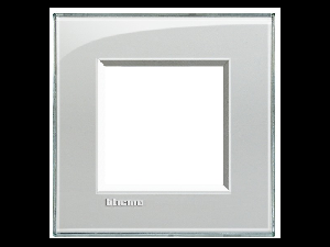 PLACA ORNAMENT, 2 MODULE, GRI GHEATA, LIVING LIGHT, BTICINO