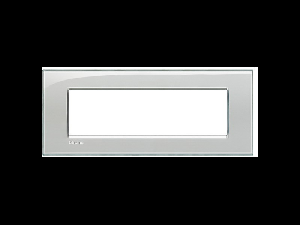 Placa ornament ,7 module, gri gheata, living light, BTICINO