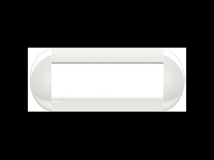 Placa ornament ,7 module, alba, living light, BTICINO