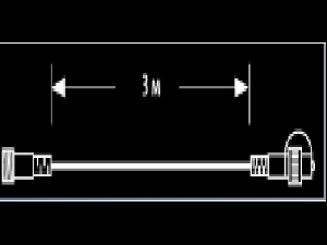 Prelungitor cu Cablu Negru 3m