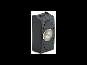 Priza cu lampa lumina alba de usa, 1modul, 220V, gri