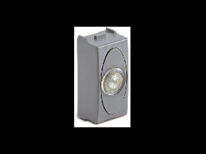 Priza cu lampa lumina alba de usa, 1modul, 220V, argintie