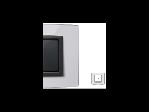 Placa Vitra sticla cristal, 2 module, mod comanda gri