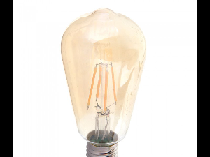 Bec LED Filament,4 w,E27,lumina calda,bulb sticla ST64,pelicula chihlimbar,DIMABIL