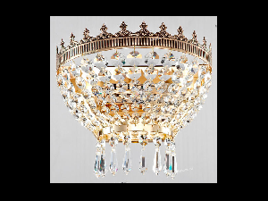 Aplica Diamant Crystal Tiara,1 x E14, 230V, D.23cm,H.14 cm,Auriu