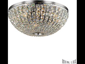 Plafoniera Calypso cu abajur sferic si decoratiuni de cristal 8x40W