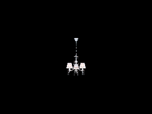 Candelabru Elegant Lolita,3 becuri dulie E14, 230V,D.50cm, H.47 cm,Alb-auriu