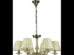 Candelabru Battista ,6 becuri dulie E14, 230V,D.66cm, H.41 cm,Bronz