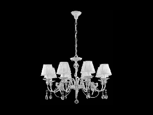 Candelabru Elina,8 becuri dulie E14, 230V,D.76 cm, H.51 cm,Argintiu