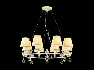 Candelabru Voyage,8 becuri dulie E14, 230V,D.77 cm, H.100 cm,Alb