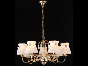 Candelabru Cameo,7 becuri dulie E14, 230V,D.68 cm, H.38 cm,Auriu