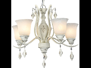 Candelabru  House Lampada,5 x E27, 230V, D.62cm,H.56 cm,Alb