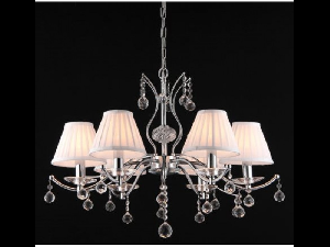 Candelabru Modern Selena,6 becuri dulie E14, 230V,D.68cm, H.51 cm,Crom