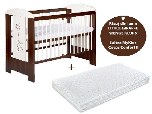 Patut KLUPS Little Giraffe Wenge + Saltea 12 MyKids