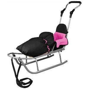 Sanie Rider Plus cu Sac de iarna Speedy Roz - Baby Dreams