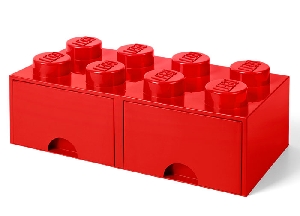 Cutie depozitare LEGO 2x4 cu sertare, rosu (40061730)