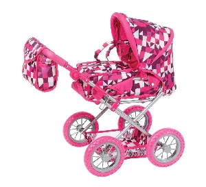 Carucior 2 in 1 pentru papusi Ruby Crazy Squares