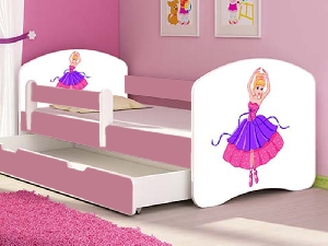 Patut Tineret MyKids Ballerina cu Sertar si Saltea 160x80