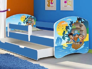 Patut Tineret Pirates cu Sertar si Saltea 140x70 MyKids