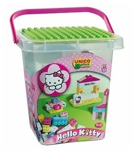 Set constructie Plus Hello Kitty Galetusa cu placa de montat 104 piese - Unico