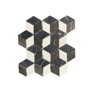 Mozaic Marmura Mix Cube Design Mata (Bianco Carrara, Cleopatra, Nero Marquina)