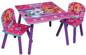 Set masuta si 2 scaunele Pink Paw Patrol