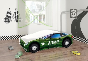 Pat Tineret Race Car 07 Army 160x80 - MyKids