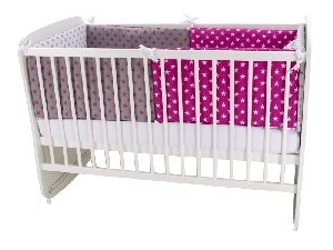 Lenjerie MyKids Colorful Stars Pink 9 Piese 120x60 cm