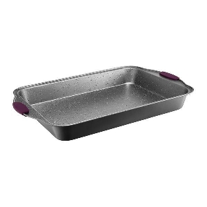 Tava de copt cu maner silicon violet 39x29cm Glamour