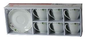 Set cafea 12 piese ceasca 200ml cu farfurioara Presilla