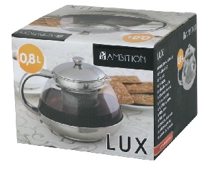 Ceainic de sticla cu infuzor 800ml Lux