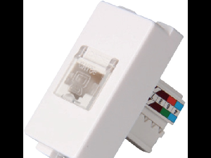 Priza date RJ45 cat 6e  alba  1 modul NV-1220.240