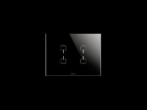 ICE TOUCH Placa KNX - sticla - 4 simboluri - NEGRU - CHORUS