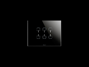 ICE TOUCH Placa KNX - sticla - 6 simboluri - NEGRU - CHORUS