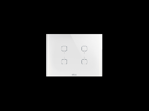 ICE TOUCH Placa KNX - sticla - 4 simboluri - TITANIUM - CHORUS